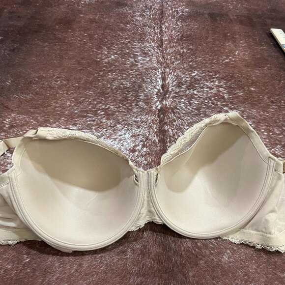 Natori Feathers Contour Plunge T-Shirt Bra Café Nude 42DD NWT - Picture 10 of 11